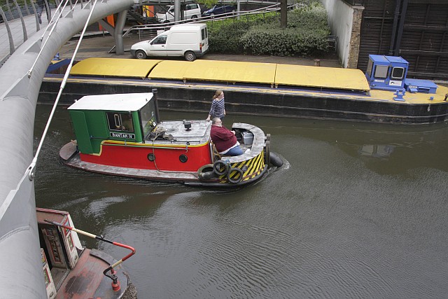London Canal museum's Bantam tug arrives for the Cavalcade